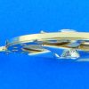 14k compass pendant 2-tone