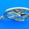 Compass Rose 3d Pendant, Small 14k 2-tone