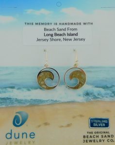 dune jewelry wave earrings sterling silver long beach island sand