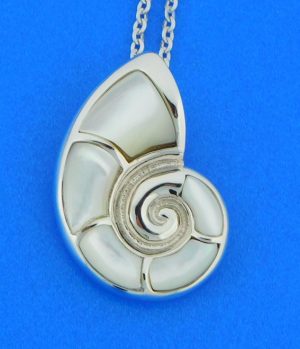 sterling silver nautilus shell pendant mother