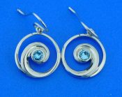 wave dangle earrings sterling silver