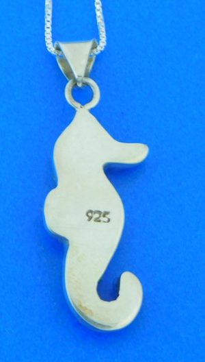 sterling silver seahorse pendant