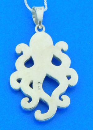 sterling silver octopus pendant