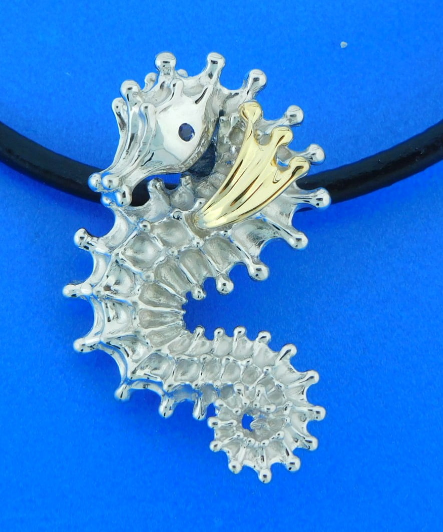 Silver Seahorse necklace, silver seahorse, seahorse necklace, pure silver,  sea dragon pendant, seahorse jewellery, Hippocampus jewellery