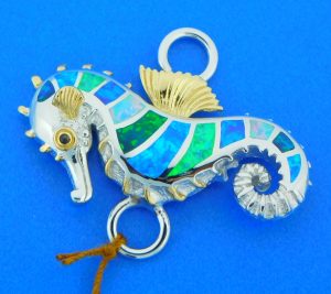 Kovel Seahorse Opal Interchangeable Bracelet Top, Sterling Silver