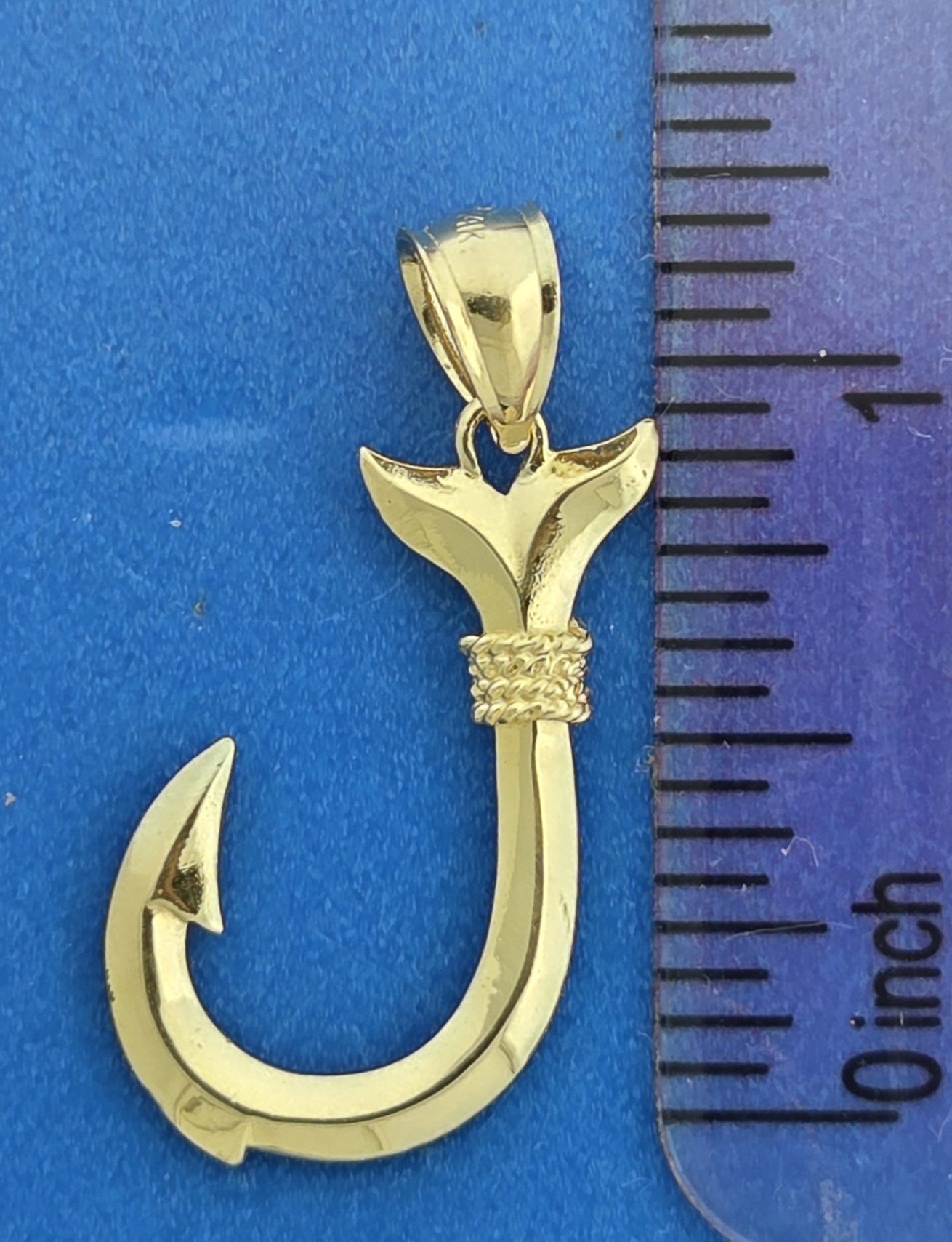 Fishing Hook Pendant, 14k 5 Fishing Hook Pendant, 14k - Image 5