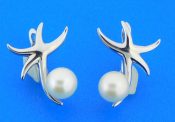 sterling silver starfish earring
