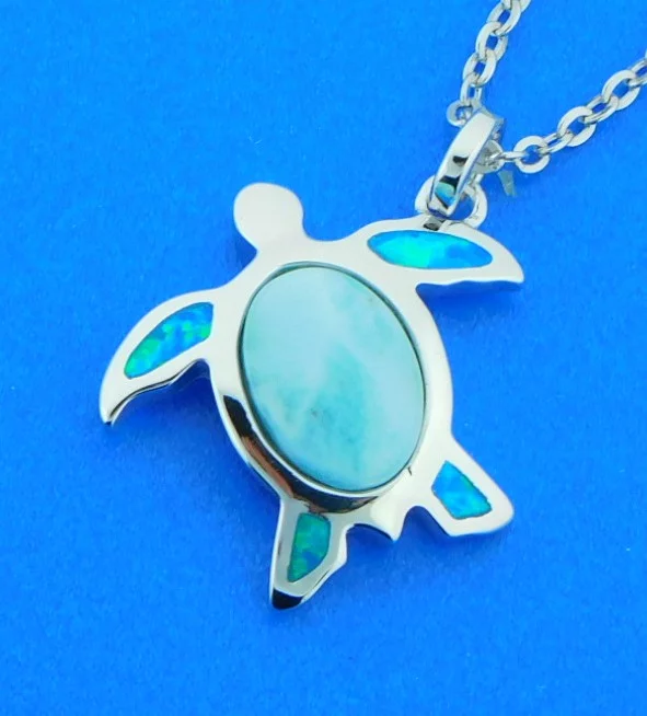 sterling silver rhodium plated honu sea turtle pendant