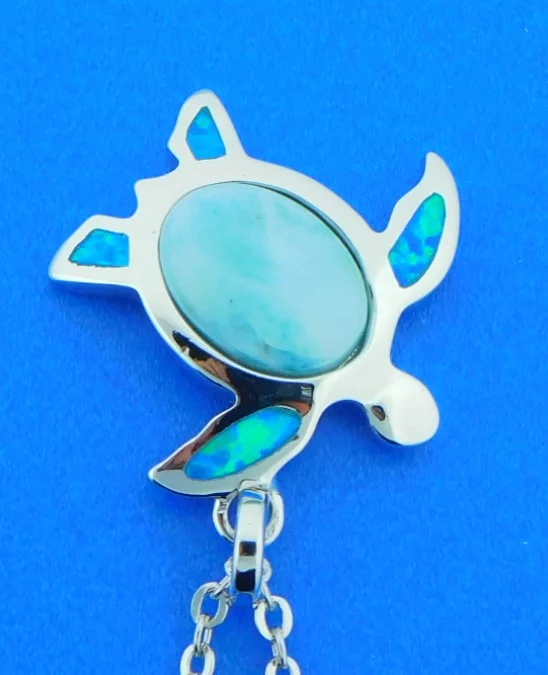 sterling silver rhodium plated honu sea turtle pendant