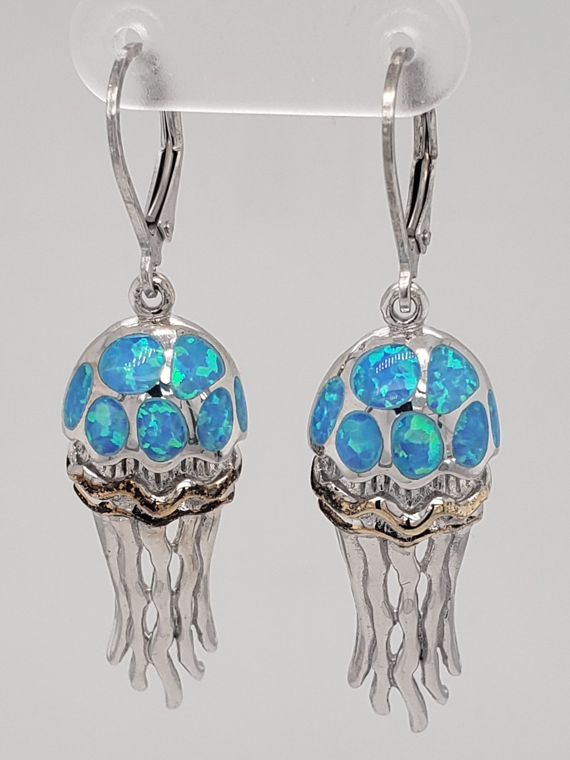 Kovel Jellyfish Dangle Earrings, Sterling Silver 5 Kovel Jellyfish Dangle Earrings, Sterling Silver - Image 5