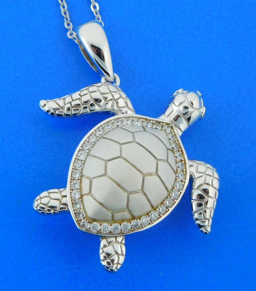 sterling silver sea turtle sterling silver pendant
