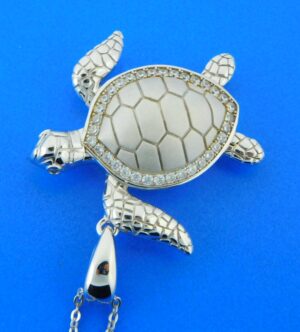 sterling silver sea turtle sterling silver pendant