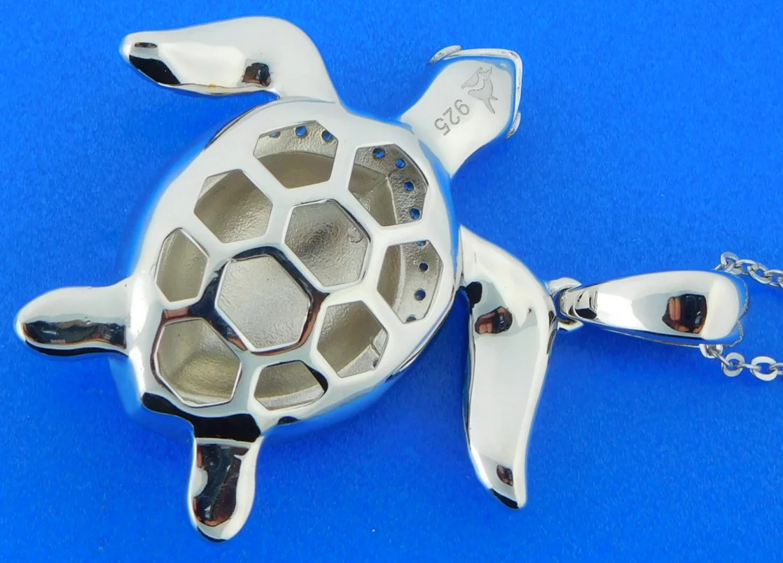 sterling silver sea turtle sterling silver pendant