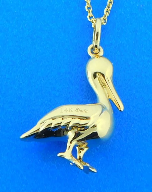 Pelican 3-D Diamond Pendant, 14K - Image 2