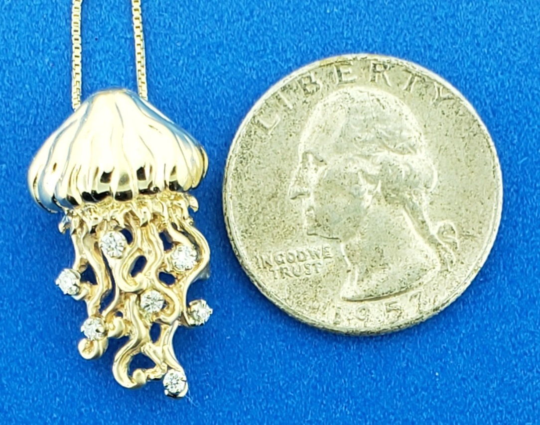 Steven Douglas Jellyfish Pendant, 14K 4 Steven Douglas Jellyfish Pendant, 14K - Image 4
