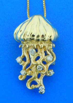 14k steven douglas 14k jellyfish pendant