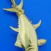 14k tuna 3d pendant yellow gold