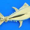 14k tuna 3d pendant yellow gold