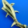 14k tuna 3d pendant yellow gold
