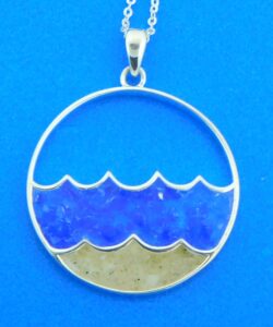 dune jewelry wave pendant sterling silver