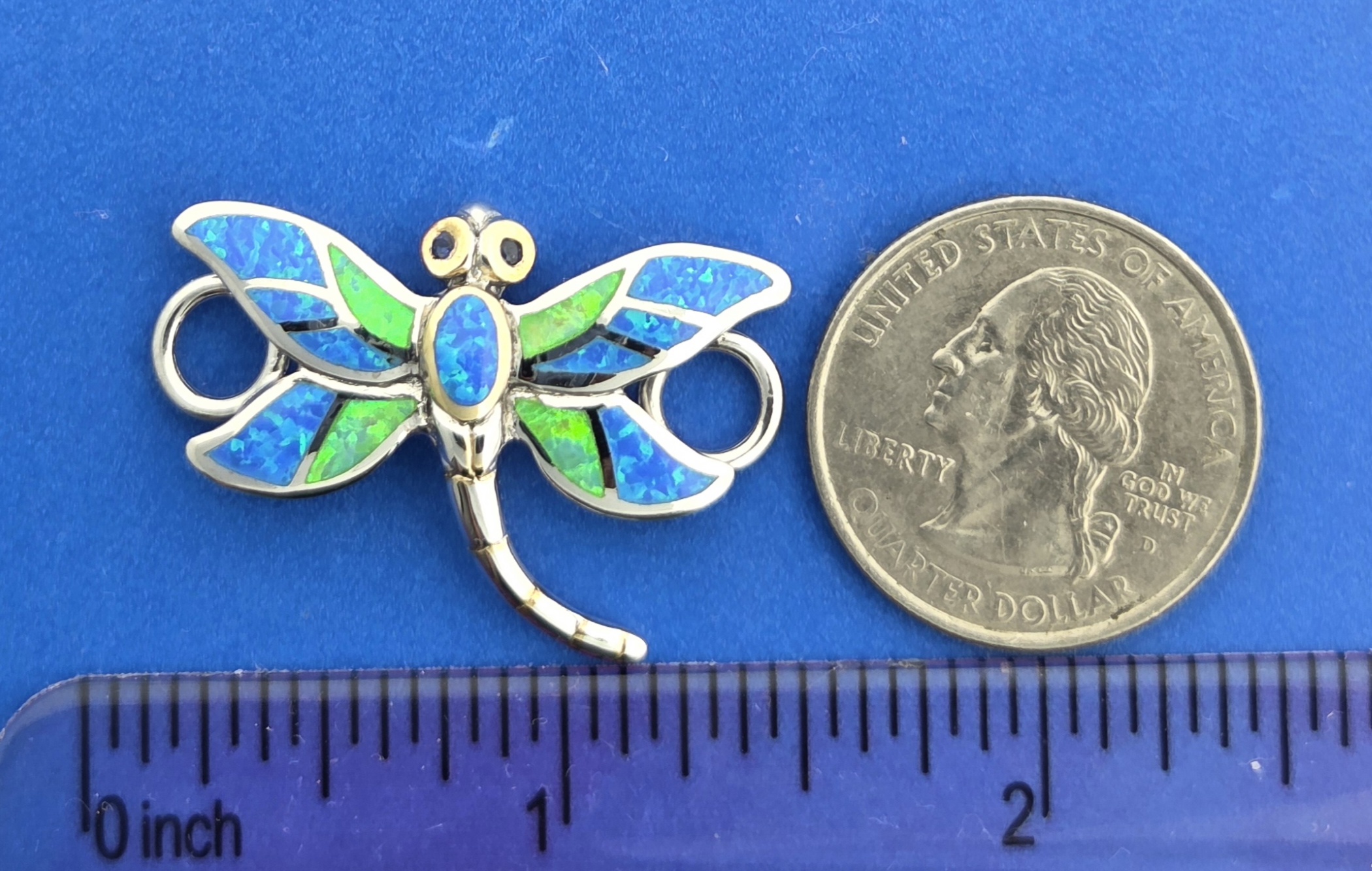 Kovel Dragonfly Bracelet Topper, Sterling Silver & Opal 5 Kovel Dragonfly Bracelet Topper, Sterling Silver & Opal - Image 5