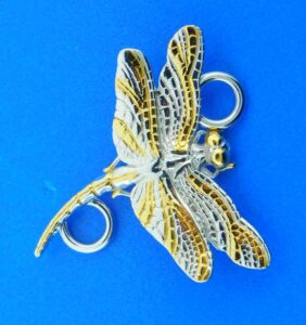 sterling silver kovel dragonfly bracelet topper
