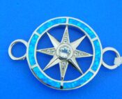 sterling silver compass bracelet topper
