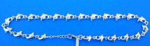 sterling silver dolphin anklet