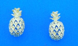 sterling silver pineapple post earrings