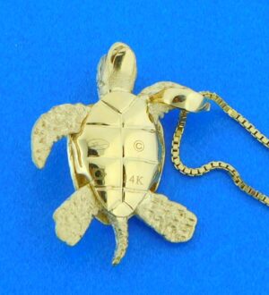 14k denny wong sea turtle pendant