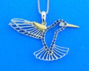 14k denny wong hummingbird pendant