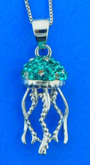 sterling silver jellyfish pendant