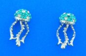 sterling silver jellyfish post earrings