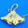 14k manta ray pendant