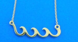 wave necklace 14k