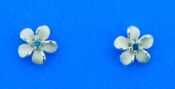 14k plumeria earrings are post earrings