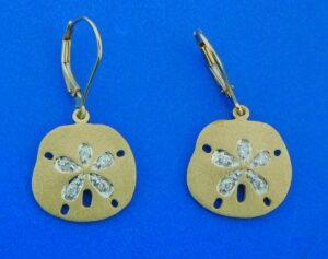 14k denny wong sand dollar earrings