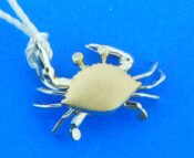 14k denny wong crab pendant