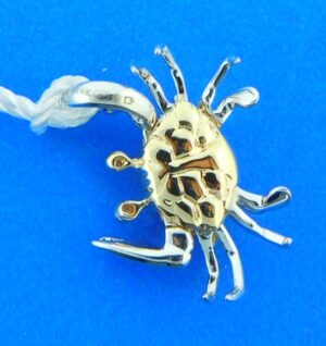 14k denny wong crab pendant