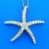 14k diamond starfish necklace