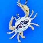 14k denny wong crab pendant