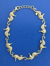 Alamea Seahorse Bracelet, Sterling Silver & Yellow Gold Plated