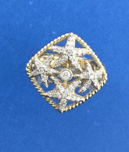 Starfish Diamond Ring, 14K