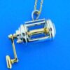 14k fishing reel pendant