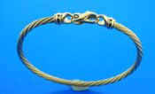 14k handmade cable bracelet