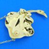 14k diamond stingray pendant
