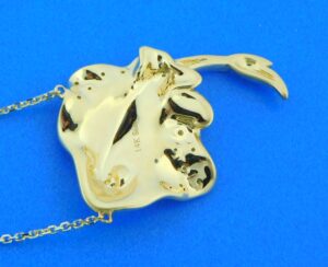 14k diamond stingray pendant