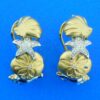 14k sealife diamond earrings