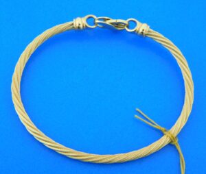 14k handmade cable bracelet