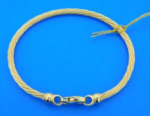 14k handmade cable bracelet